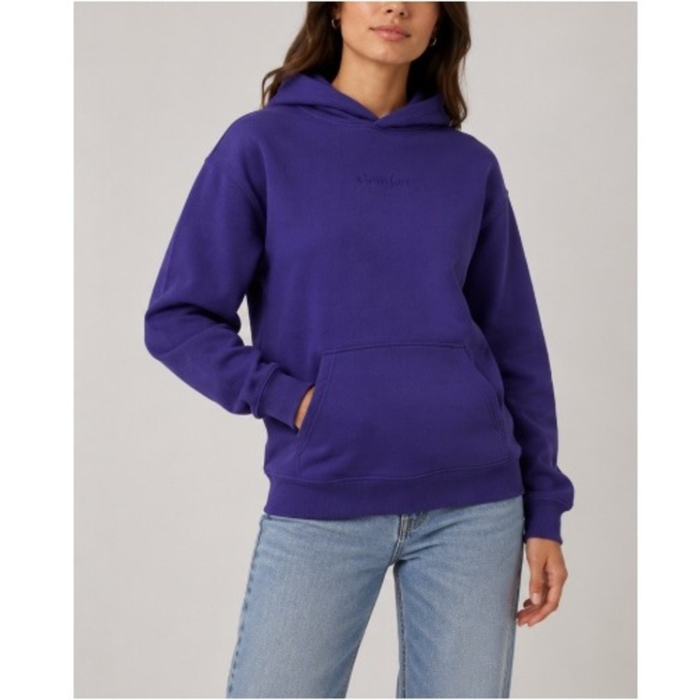 Comfrt Unisex Indigo Signature Comfortable Hoodie Size S NWT